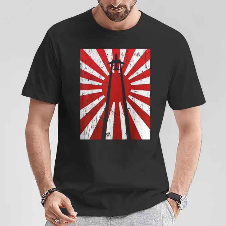 Pilot Plane Airport Air Traffic Controller Risingun Flag Tシャツ 面白い贈り物