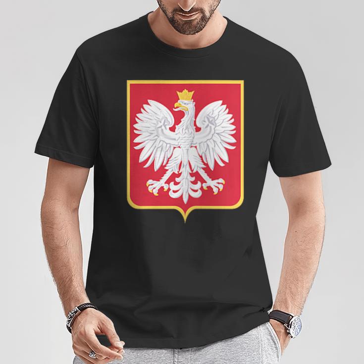 Polonia Eagle Escudo De Armas Polska Familia Polaca In Mangas Camiseta unisex Regalos divertidos