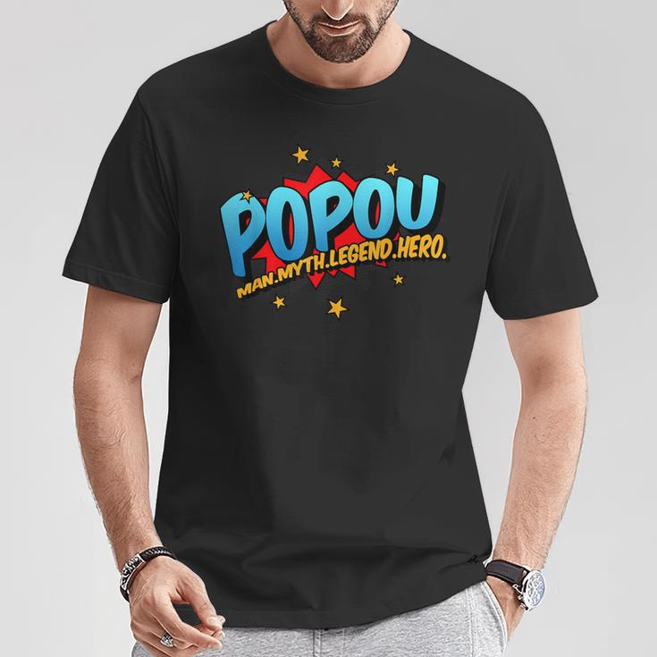 Popou Grandpa Man Myth Legend Hero Pop Art Comic Book T-Shirt Unique Gifts