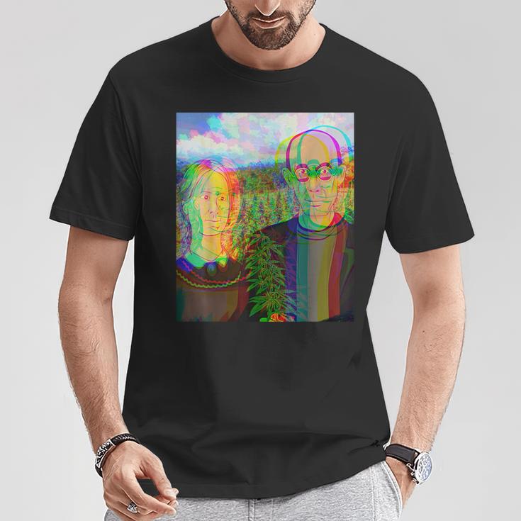 Pot Farmer 大麻 マリファナ トリッピーデザイン 420 ギフト Tシャツ 面白い贈り物