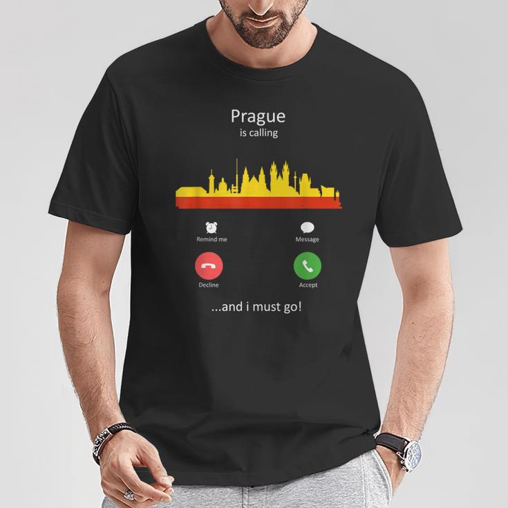 Prag Ruft Und Ich Muss Gehen Lustiges Prag T-Shirt Lustige Geschenke