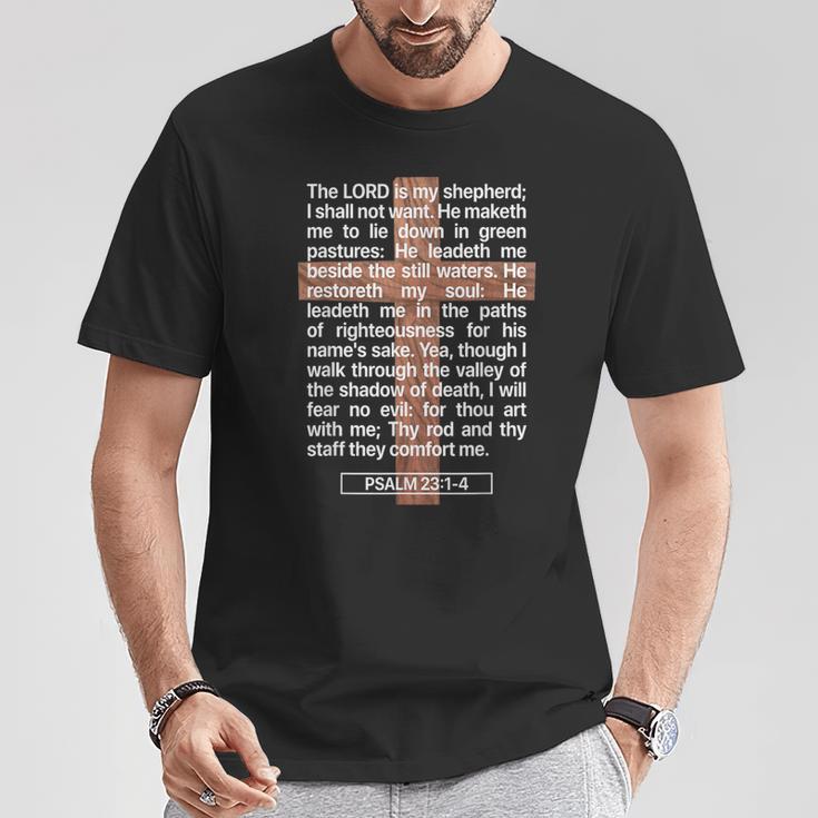 Psalm 23 The Book Of Psalms 23 T-Shirt Unique Gifts