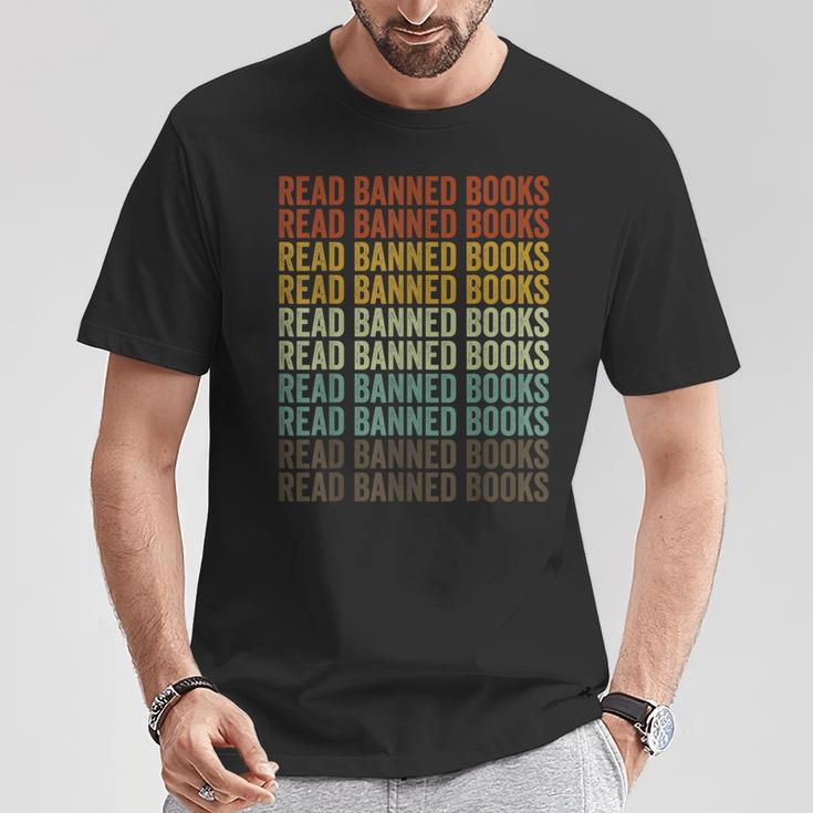 Read Banned Books Book Lover Reader Rainbow Banned Books T-Shirt Unique Gifts