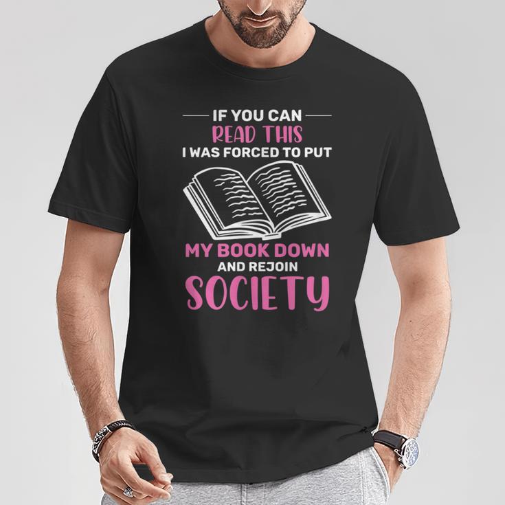 If You Can Read This Book Lovers Novel Reading T-Shirt Unique Gifts