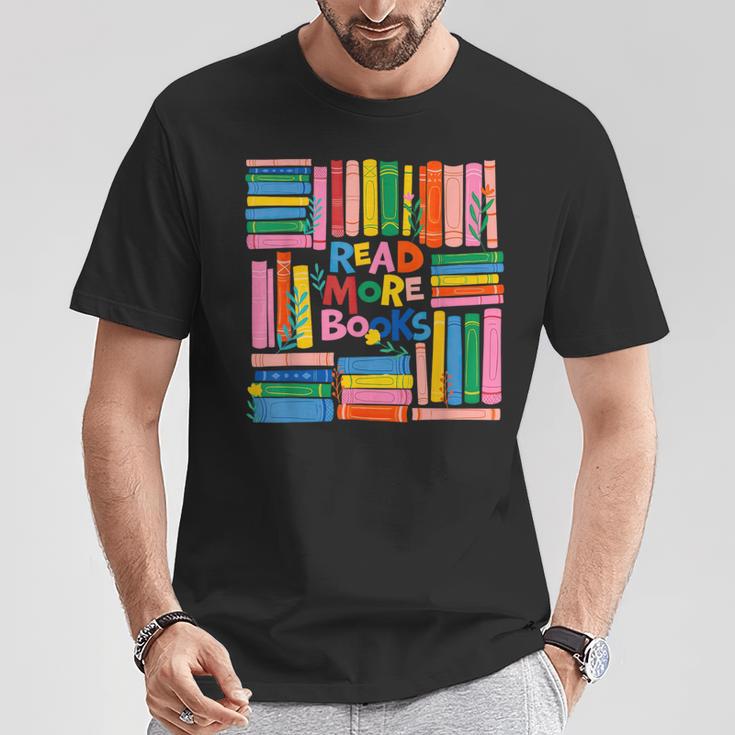Read More Books Library Reading Literature Book Lover Nerd T-Shirt Unique Gifts