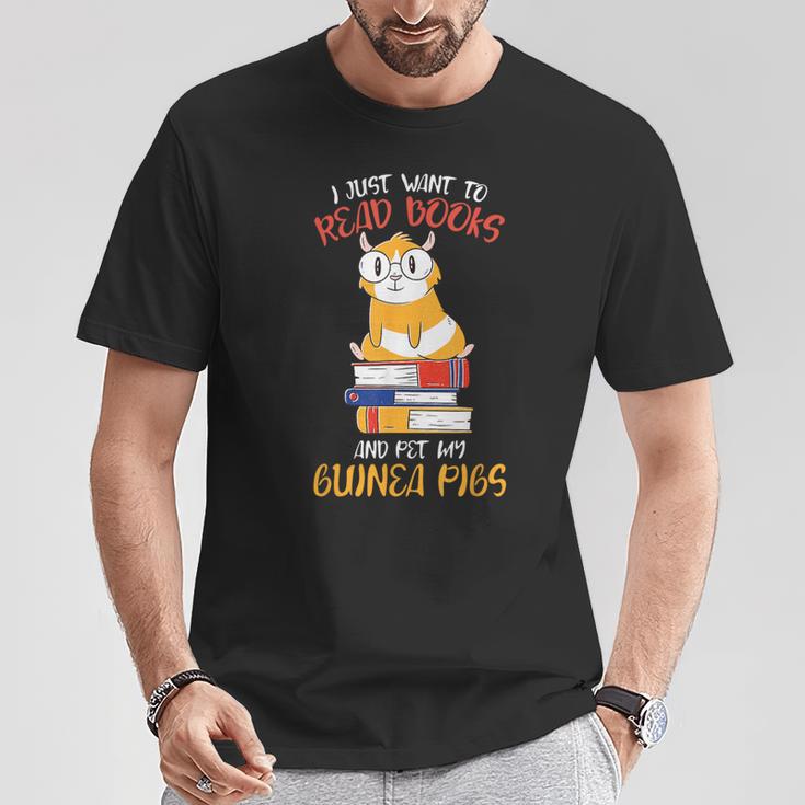 Read Books Pet Guinea Pigs Rodent Owner Lover Pet T-Shirt Unique Gifts