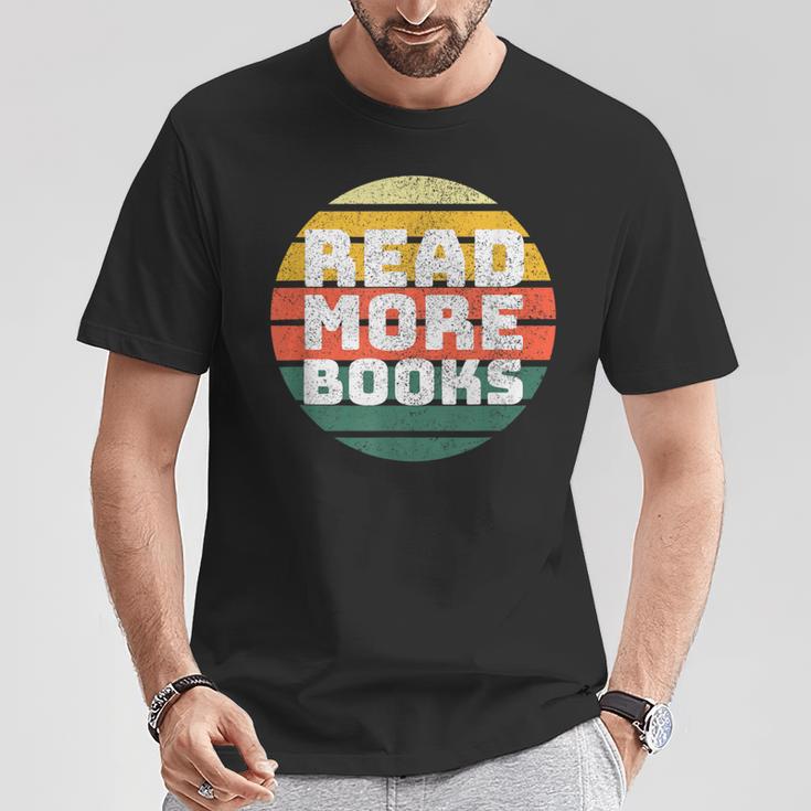 Read More Books Retro Vintage Book Lover T-Shirt Unique Gifts