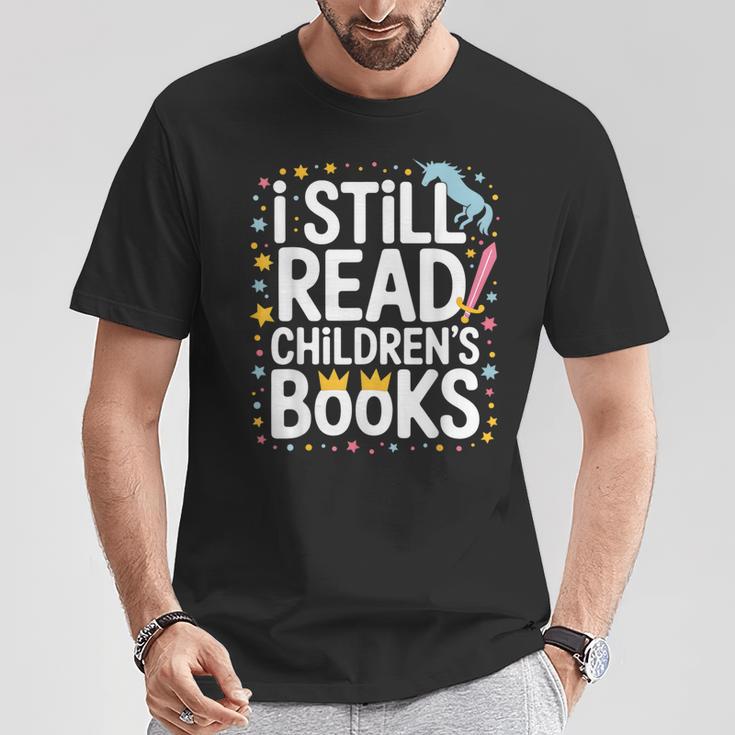 I Still Read Children Books Shirts Unicorn Reading Librarian T-Shirt Unique Gifts