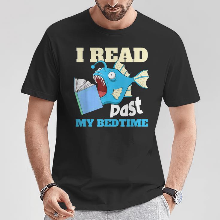 I Read Past My Bed Time Book Reading Anglerfish Librarian T-Shirt Unique Gifts I Read Past My Bed Time Book Reading Anglerfish Librarian T-Shirt Unique Gifts