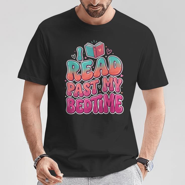 I Read Past My Bedtime Book Lover Bookworm T-Shirt Unique Gifts
