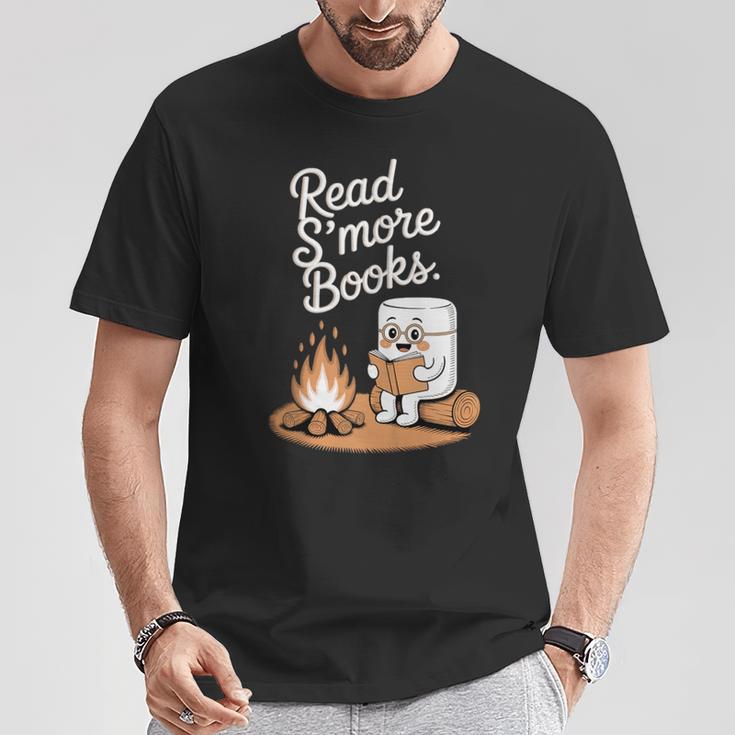 Read S'More Books Camping Outdoors Reading Campfire Smores T-Shirt Unique Gifts