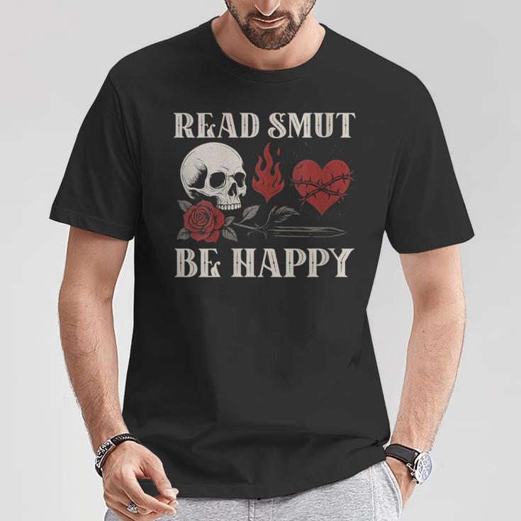 Read Smut Be Happy Dark Romance Merch Smutt Book Lover Women T-Shirt Unique Gifts Read Smut Be Happy Dark Romance Merch Smutt Book Lover Women T-Shirt Unique Gifts