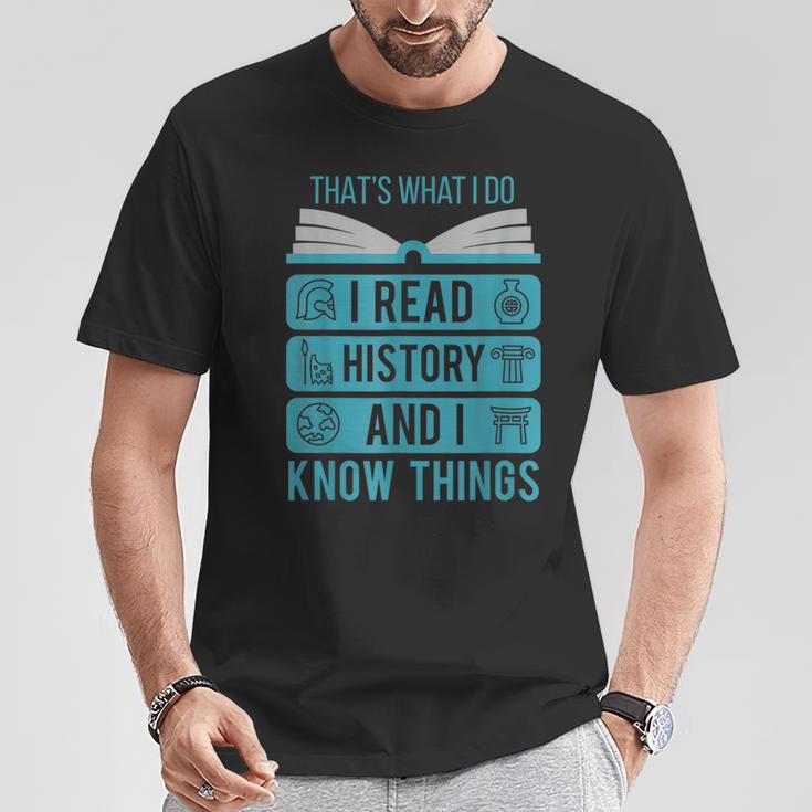 I Read History And Know Things Cute Book Lovers T-Shirt Unique Gifts