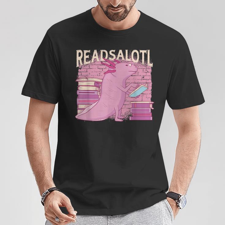 READALOTL Read A Lot AXOLOTL Reader Books Axolotls Meme T-Shirt Unique Gifts