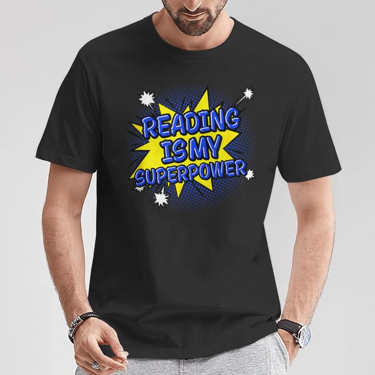 Reader Book Lover Reading Is My Superpower T-Shirt Unique Gifts
