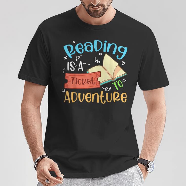 Reading Adventure Librarian Bookworm Book Lover T-Shirt Unique Gifts