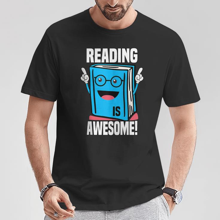 Reading Is Awesome Book Nerd Librarian T-Shirt Unique Gifts