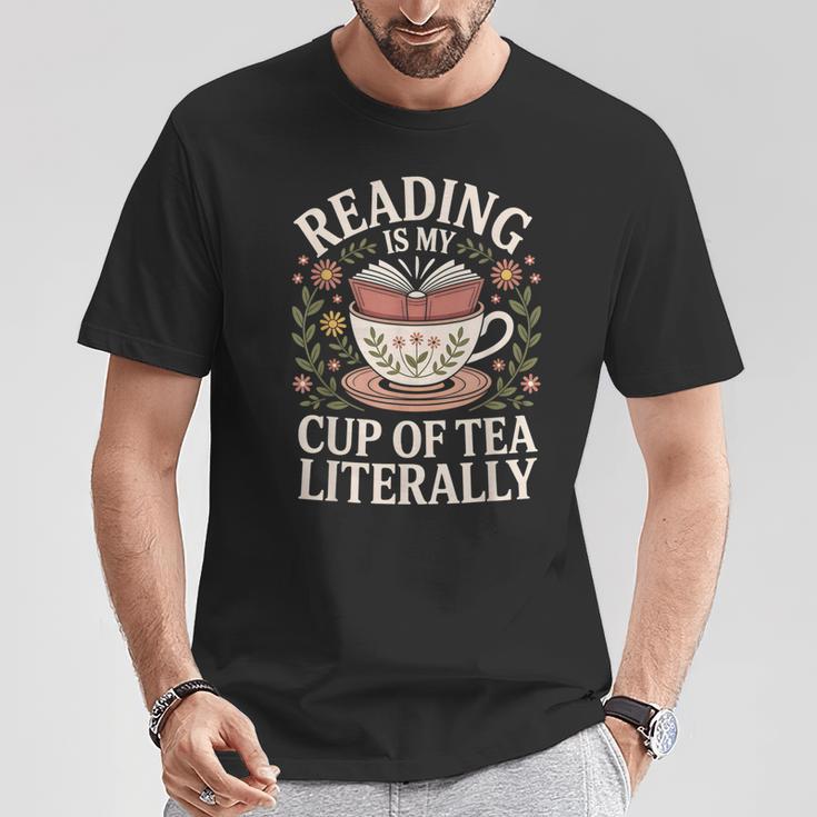 Reading Is My Cup Of Tea Book Lover Tea Drinker T-Shirt Unique Gifts