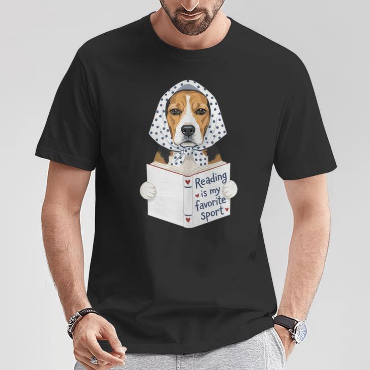 Reading Is My Favorite Sport Beagle Book Lover T-Shirt Unique Gifts