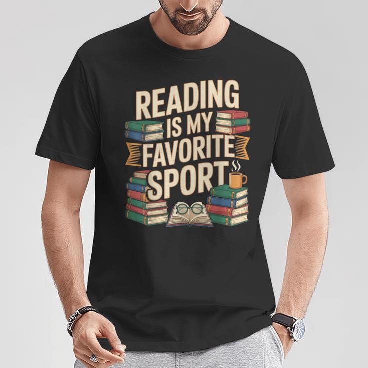 Reading Is My Favorite Sport Book Lover Reader T-Shirt Unique Gifts