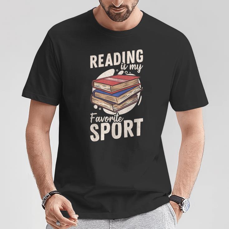 Reading Is My Favorite Sport Reader Books Novel Lecture T-Shirt Unique Gifts