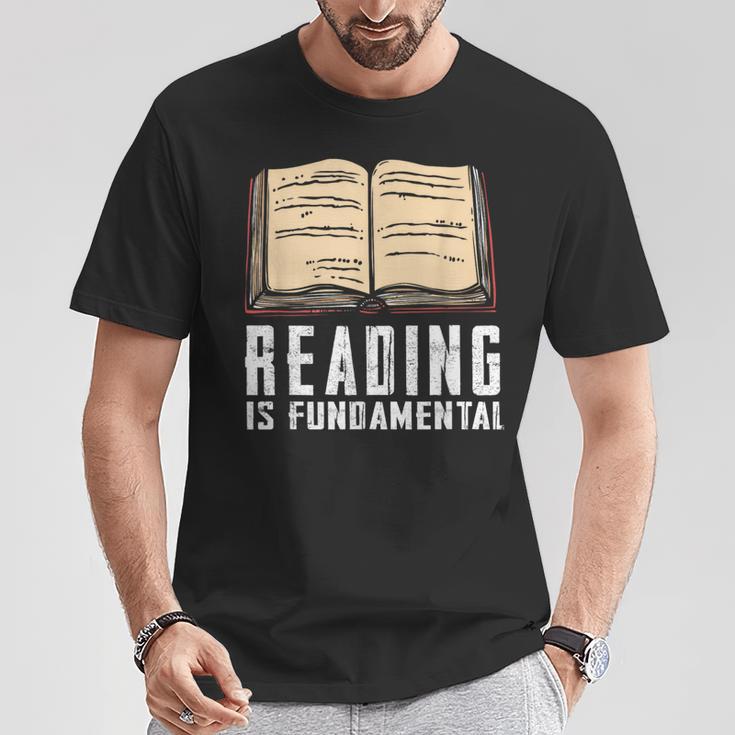 Reading Fundamental Books Lover Bookworm Reader Literature T-Shirt Unique Gifts