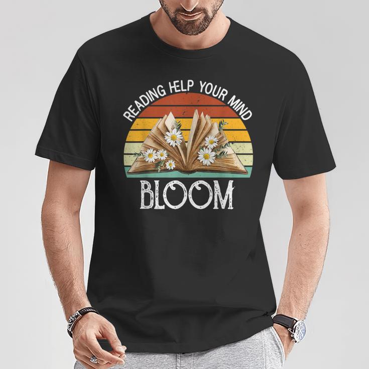 Reading Helps Your Mind Bloom Book Reading Book Lover T-Shirt Unique Gifts
