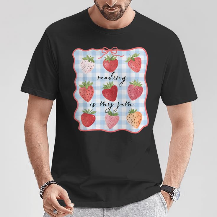 Reading Is My Jam Preppy Stawberry Bookworm Book Lover Nerd T-Shirt Unique Gifts Reading Is My Jam Preppy Stawberry Bookworm Book Lover Nerd T-Shirt Unique Gifts
