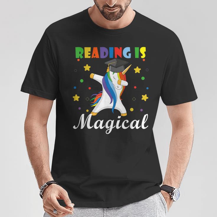 Reading Is Magical Book Lover Unicorn Student Teacher For Men Women Kids T-Shirt Unique Gifts