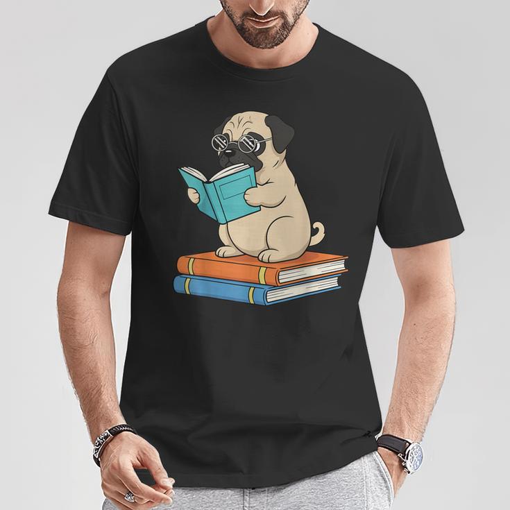 Reading Pug Bookworm Cute Pug With Glasses Books T-Shirt Unique Gifts Reading Pug Bookworm Cute Pug With Glasses Books T-Shirt Unique Gifts