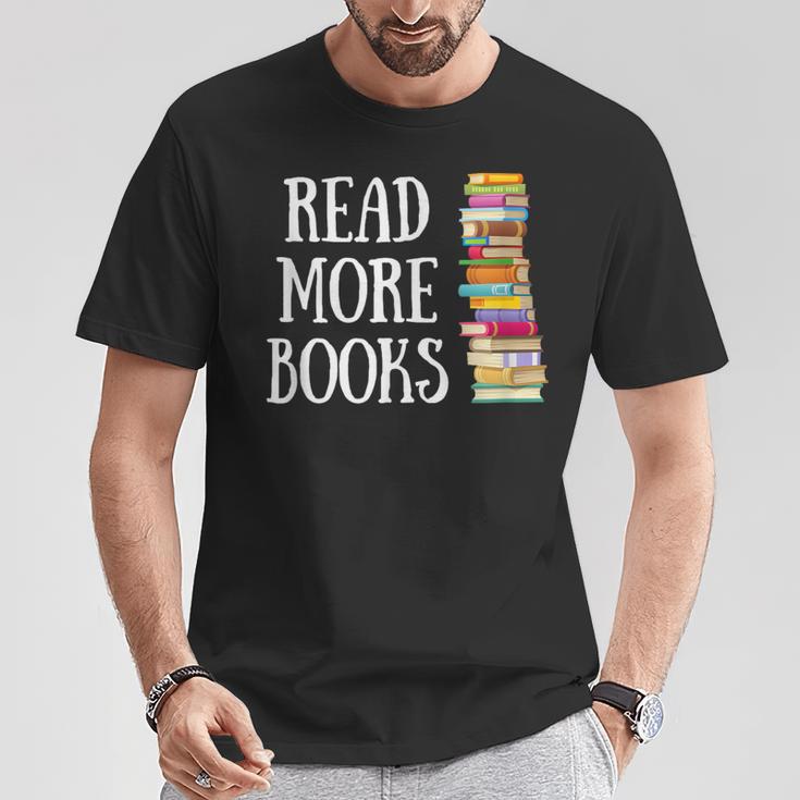 Reading Reader Read More Books Librarian Literature Teacher T-Shirt Unique Gifts