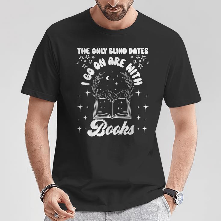 Reading Shirts Women Bookworm Blind Dates Book Lover T-Shirt Unique Gifts