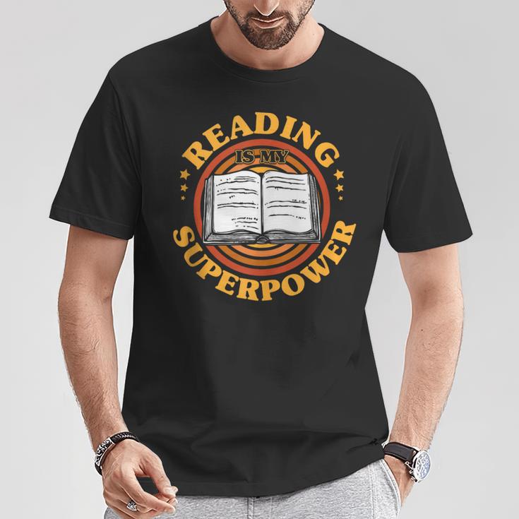 Reading Is My Superpower Book Nerd Bookworm T-Shirt Unique Gifts