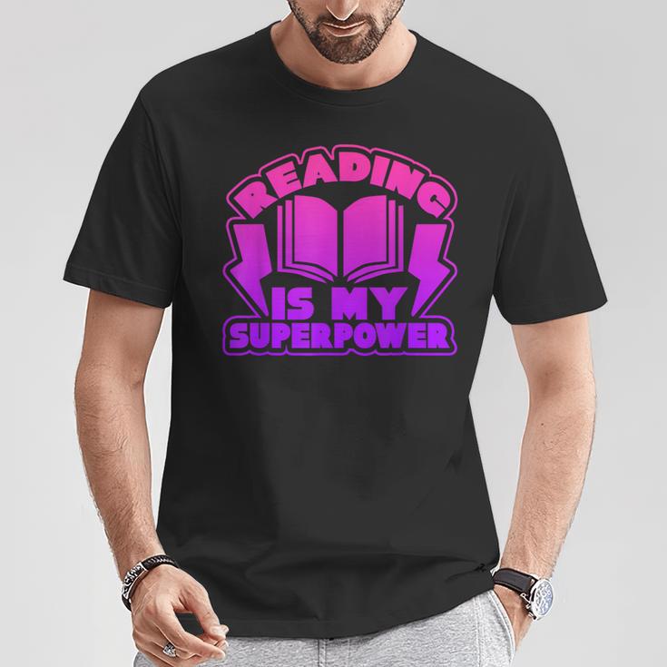 Reading Is My Superpower Graphic Book T-Shirt T-Shirt Unique Gifts