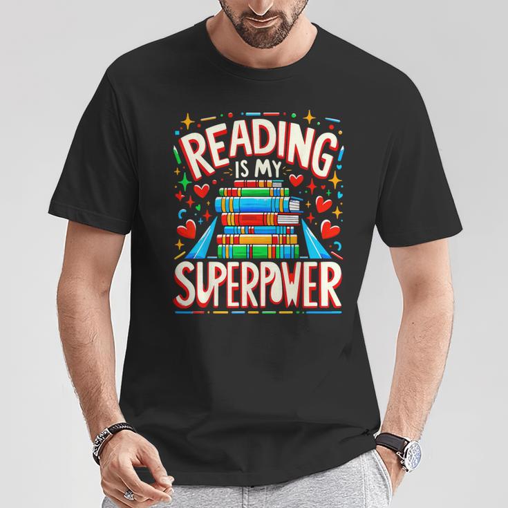 Reading Is My Superpower Bookworm Book Lover T-Shirt Unique Gifts