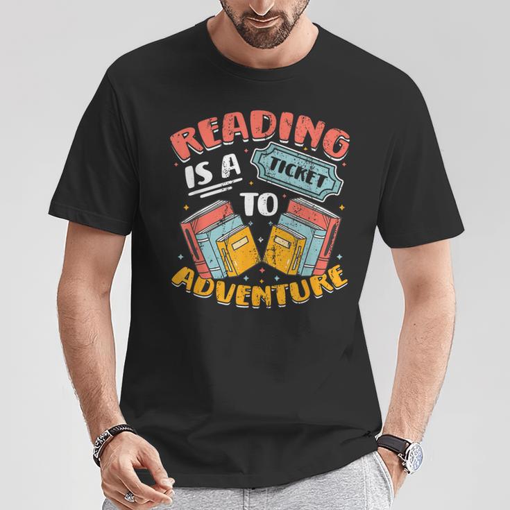 Reading Is A Ticket To Adventure Book Library Themed T-Shirt Unique Gifts Reading Is A Ticket To Adventure Book Library Themed T-Shirt Unique Gifts
