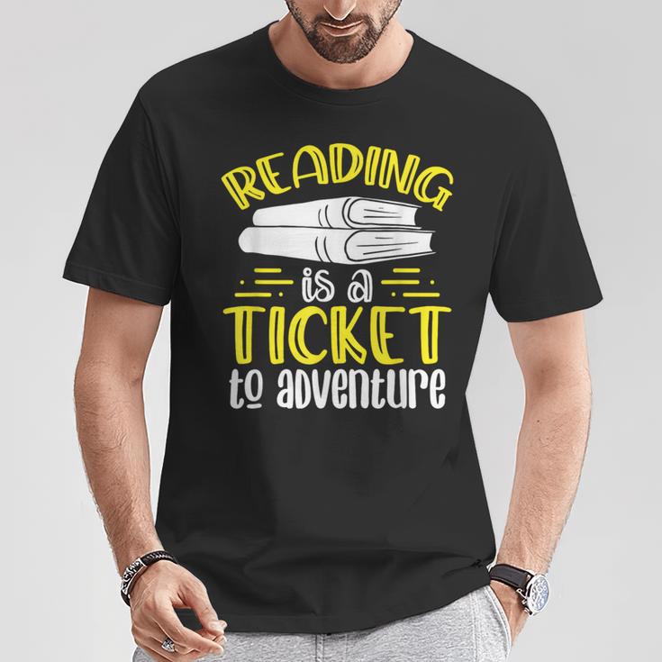 Reading Is A Ticket To Adventure Bookworm Book Reading T-Shirt Unique Gifts Reading Is A Ticket To Adventure Bookworm Book Reading T-Shirt Unique Gifts