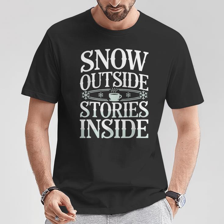 Reading All Winter Cozy Book Lover And Literary Escape T-Shirt Unique Gifts