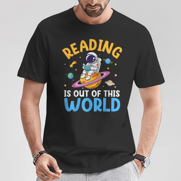 Reading Is Out Of This World Space Read Books Lover T-Shirt Unique Gifts