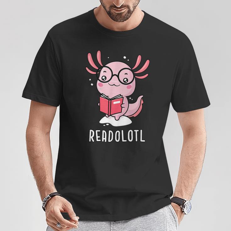 Readolotl Cute Axolotl Book Lover T-Shirt Unique Gifts