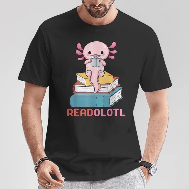 Readolotl Cute Read Axolotl Book Lover Librarian Bookworm T-Shirt Unique Gifts