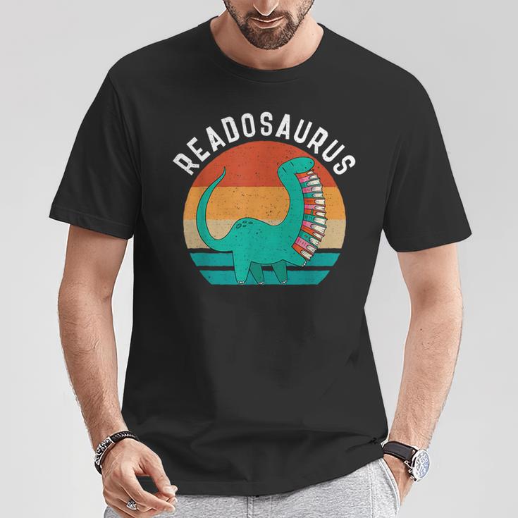 Readosaurus Reading Book Dino Fossils Dinsosaur T-Shirt Unique Gifts