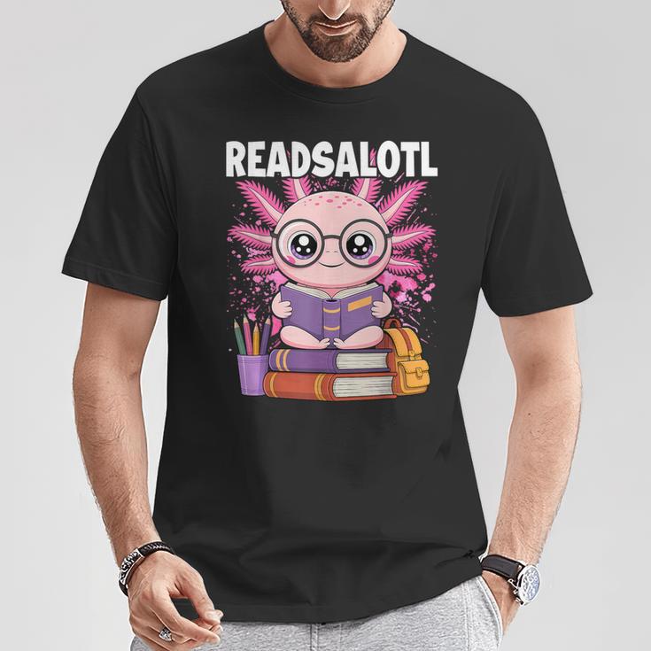 Readsalotl Axolotl Reading Book Bookworm T-Shirt Unique Gifts Readsalotl Axolotl Reading Book Bookworm T-Shirt Unique Gifts