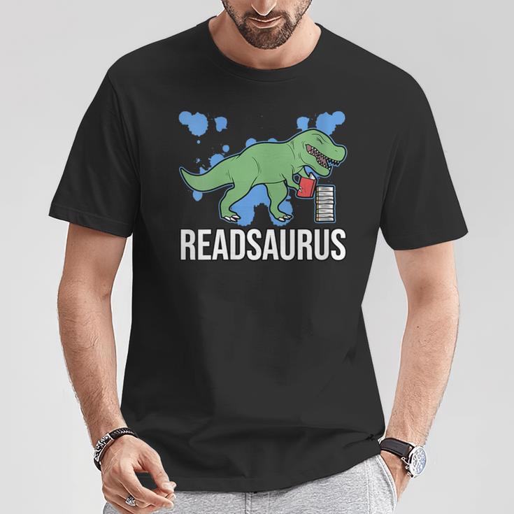 Readsaurus Reader Book Tyrannosaurus T-Rex Dinosaur Jurassic T-Shirt Unique Gifts