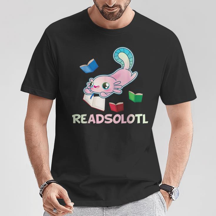 Readsolotl Axolotls Funny Kids Reading Fish Books Lizard T-Shirt Unique Gifts Readsolotl Axolotls Funny Kids Reading Fish Books Lizard T-Shirt Unique Gifts