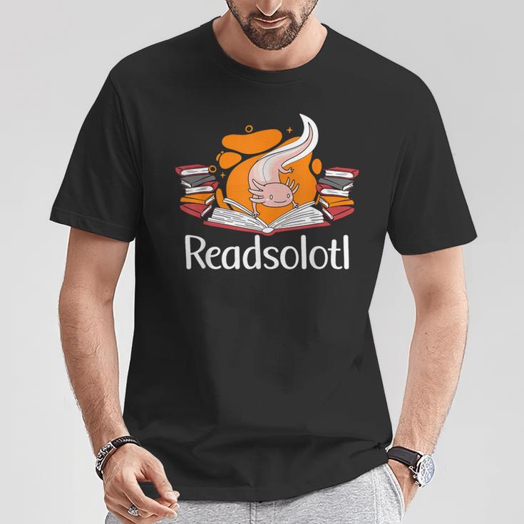 Readsolotl Book Lover & Axolotl T-Shirt Unique Gifts