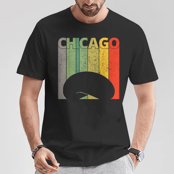Retro Chicago Intage Chicago Bean Cloud Gate Tシャツ 面白い贈り物