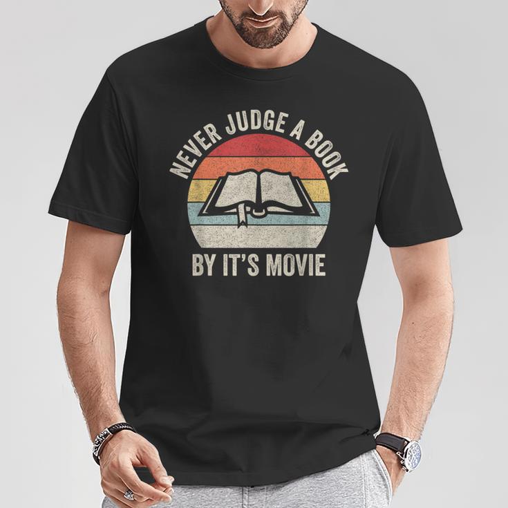 Retro Never Judge A Book By Its Movie Shirt Book Reader T-Shirt Unique Gifts Retro Never Judge A Book By Its Movie Shirt Book Reader T-Shirt Unique Gifts