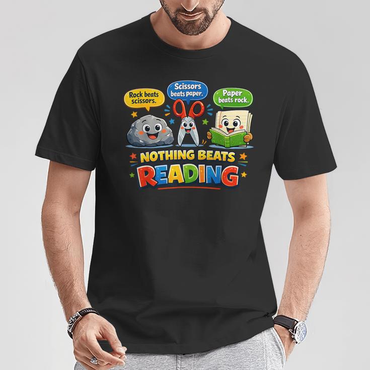 Rock Paper Scissors Nothing Beats Reading Book Lovers T-Shirt Unique Gifts Rock Paper Scissors Nothing Beats Reading Book Lovers T-Shirt Unique Gifts