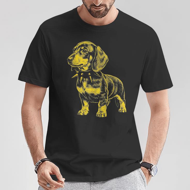 Rocker ダックスフント パンク メタル ロックンロール ミュージック ドッグ Tシャツ 面白い贈り物